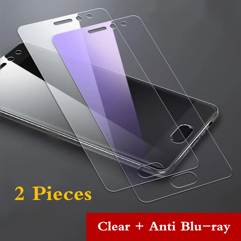 2 шт./лот, полностью закаленное стекло для Meizu Pro 7 Plus 9 H, защита экрана от Blu-Ray для Meizu Pro 7 plus, защитная пленка - Цвет: Clear and Anti-Glare