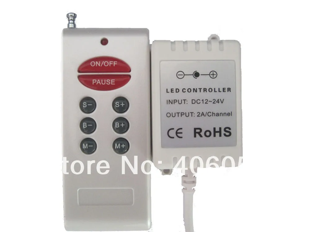 10set/lot Wholesale Plastic Shell DC12V - 24V Rf 8 Key Wireless Remote Controller For Led Strip enlarge