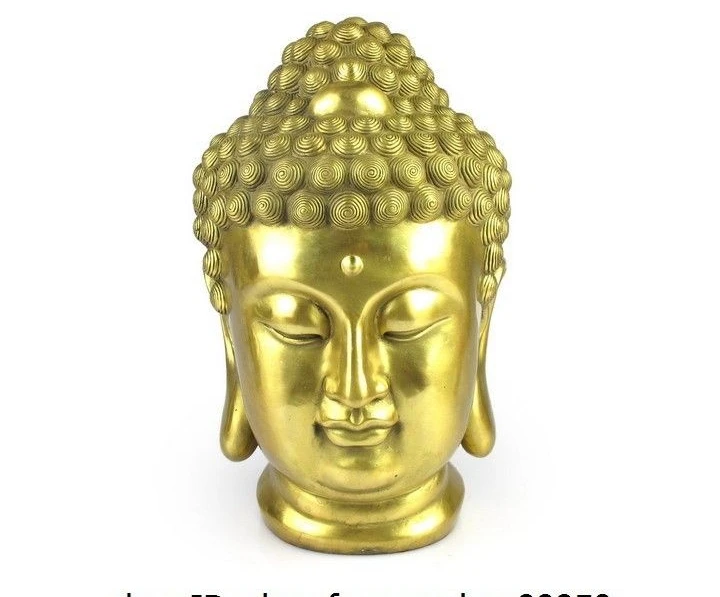 

10 Tibet Buddhism Brass Copper Tathagata Sakyamuni Amitabha Buddha Head Statue