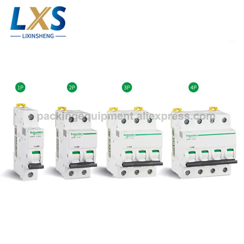Schneider воздушный выключатель IC65N Тип C Тип Acti9 IC65N 1P 2P 3P 4P миниатюрный автоматический выключатель