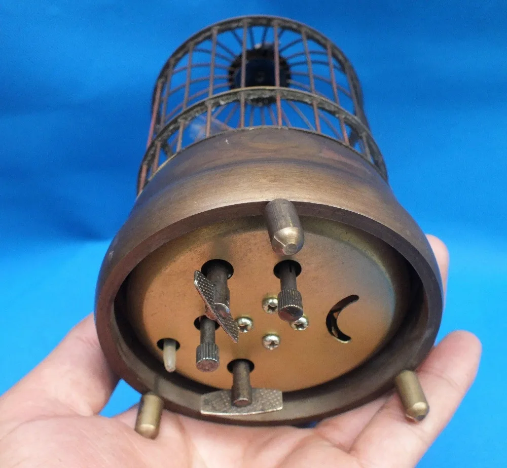 Редкая латунная птичья клетка механические настольные часы будильник | Дом и сад