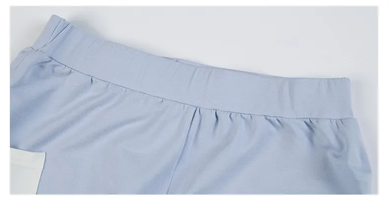Топ Fashion New Лоскутное Модальный Pijama Женщины Qianxiu женщин Мягкого Хлопка Вязать Пижамы С Короткими Рукавами Капри Шорты Брюки гостиная