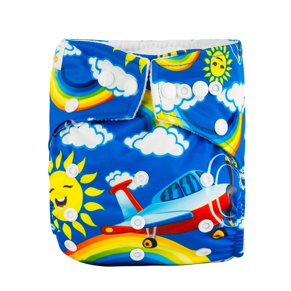 Набор из 3 мягких дышащих моющихся экологически чистых детских подгузников с