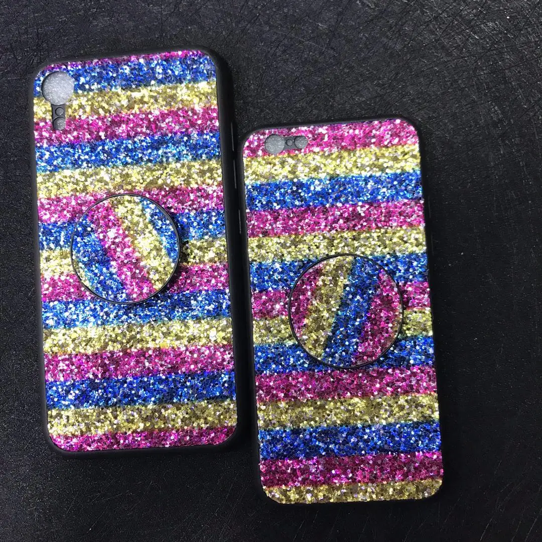 Роскошные Bling полосой чехол для Huawei Y7 Prime Y9 2019 2018 Honor 8X 8C 7C 10 Lite 7X P30 Pro Коврики 20 SE Nova 4