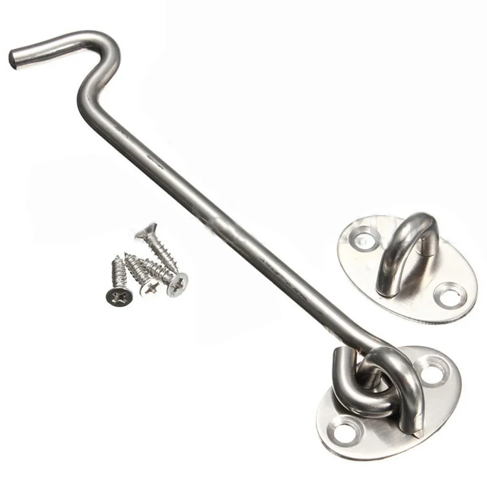 FS5 Stainless Steel Cabin Hook Eye Shed Gate Door Latch Catch Holder sep14 | Дом и сад