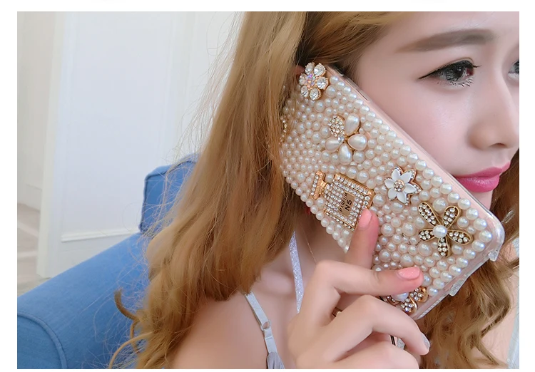 Мягкий чехол для телефона iphone X 8 7 6 6s plus красивый горный хрусталь Алмазный Жемчуг