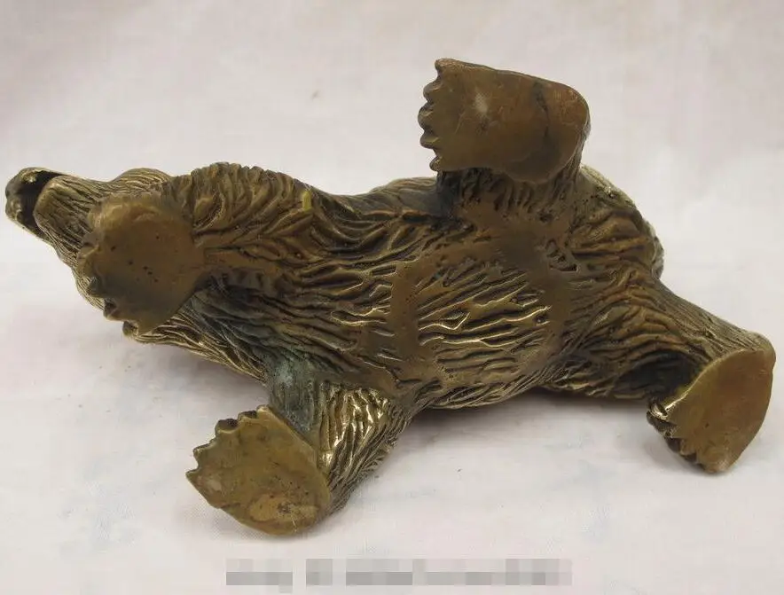 Chinese Folk Copper carving Brown Bear Family Decor art Statue | Дом и сад