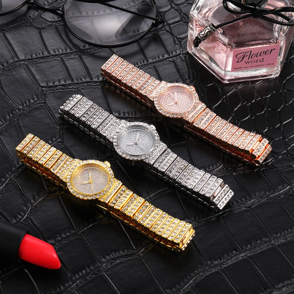 Кварцевые часы Ms. аналоговые женские с имитацией бриллианта|Женские наручные