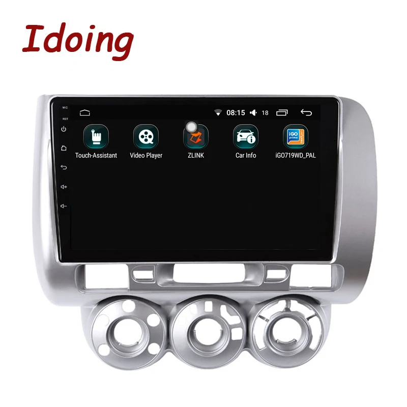 Idoing " 4G+ 64G 2.5D ips Android 8,0 Автомобильный мультимедийный плеер gps для Honda Fit jazz 2006-2008 аудио Радио Стерео навигация OBD2