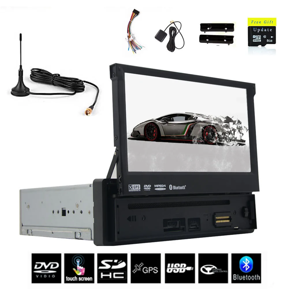 Автомобиль 1 DIN Авторадио аудио RDS dvd-плеер автомобиля навигации ПК GPS стерео