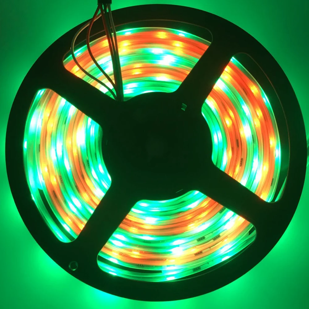 WS2811 5050 SMD RGB светодиодные ленты адресуемый 30/60 светодиодов/m Led Пиксели внешний Нормальный/яркий 5 м/рулон 16.5ft DC12V