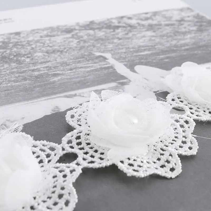 Best selling flower embroidery lace fabric trim ribbon DIY sewing garment handmade material accessories curtain decoration | Дом и сад