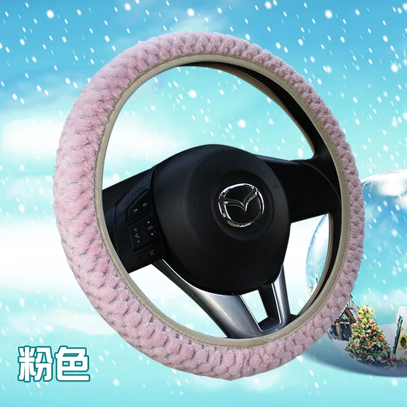 Зимние фланелевые чехлы для руля с леопардовым принтом|wheel cover|cover wheelcar steering wheel cover