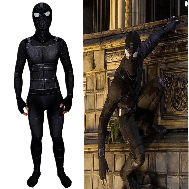 Kids Adult Bodysuit New Version Spiderman 2019 Hero Expedition Sneak Battle Suit Cosplay Siamese tights Playing costume |