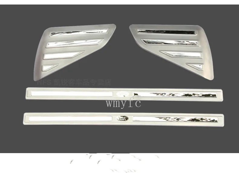 4pcs Inner Door Sill Scuff Threshold Protector Plate Cover For Land Rover Freelander 2 2009- Car Accessories