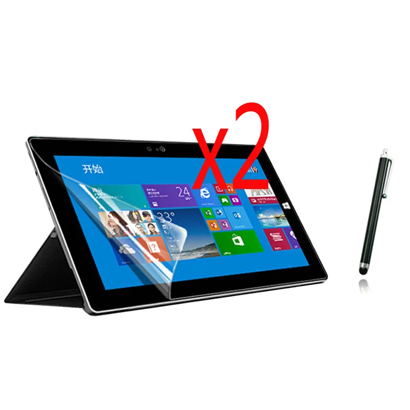 3в1 2x прозрачная защитная пленка для ЖК-экрана + 1x Стилус Microsoft surface pro pro2 2 10 6&quot |