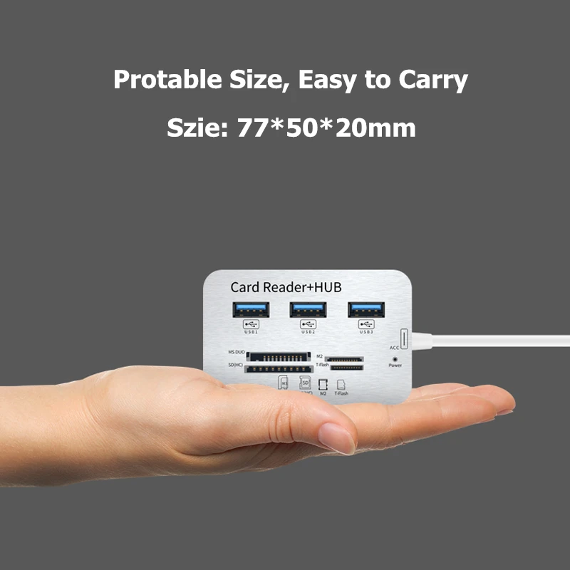 Все в одном USB концентратор 3 0 комбинированный кардридер MS/M2/SD/TF высокоскоростной