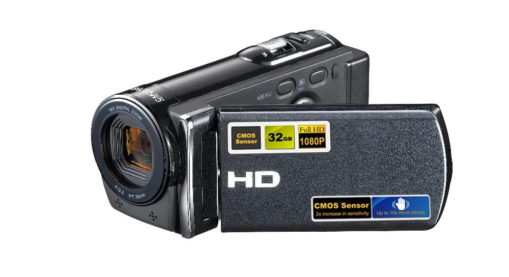 3,0 дюймовая 12MP 720P HD видеокамера с 16-кратным цифровым зумом, цифровая видеокамера, мини-видеокамера, запись голоса