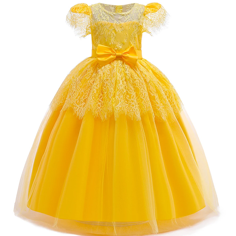 Вечерние платья с кружевной аппликацией для девочек на свадьбу вечерние день