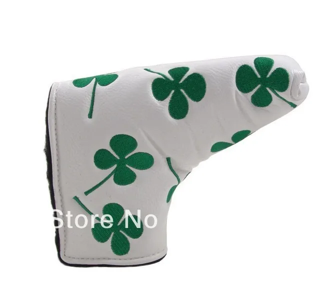 Высококачественные Чехлы для клюшек гольфа с белым зеленым клевером Скотти