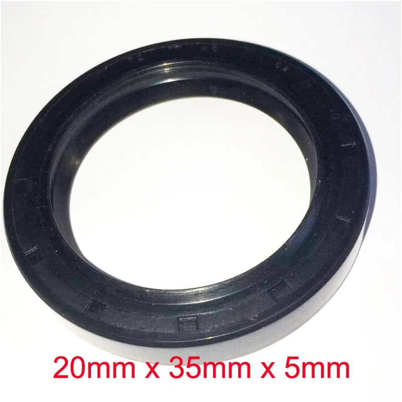 

20mm x 35mm x 5mm Black TC NBR Nitrile Rubber Double Lip Oil Seal