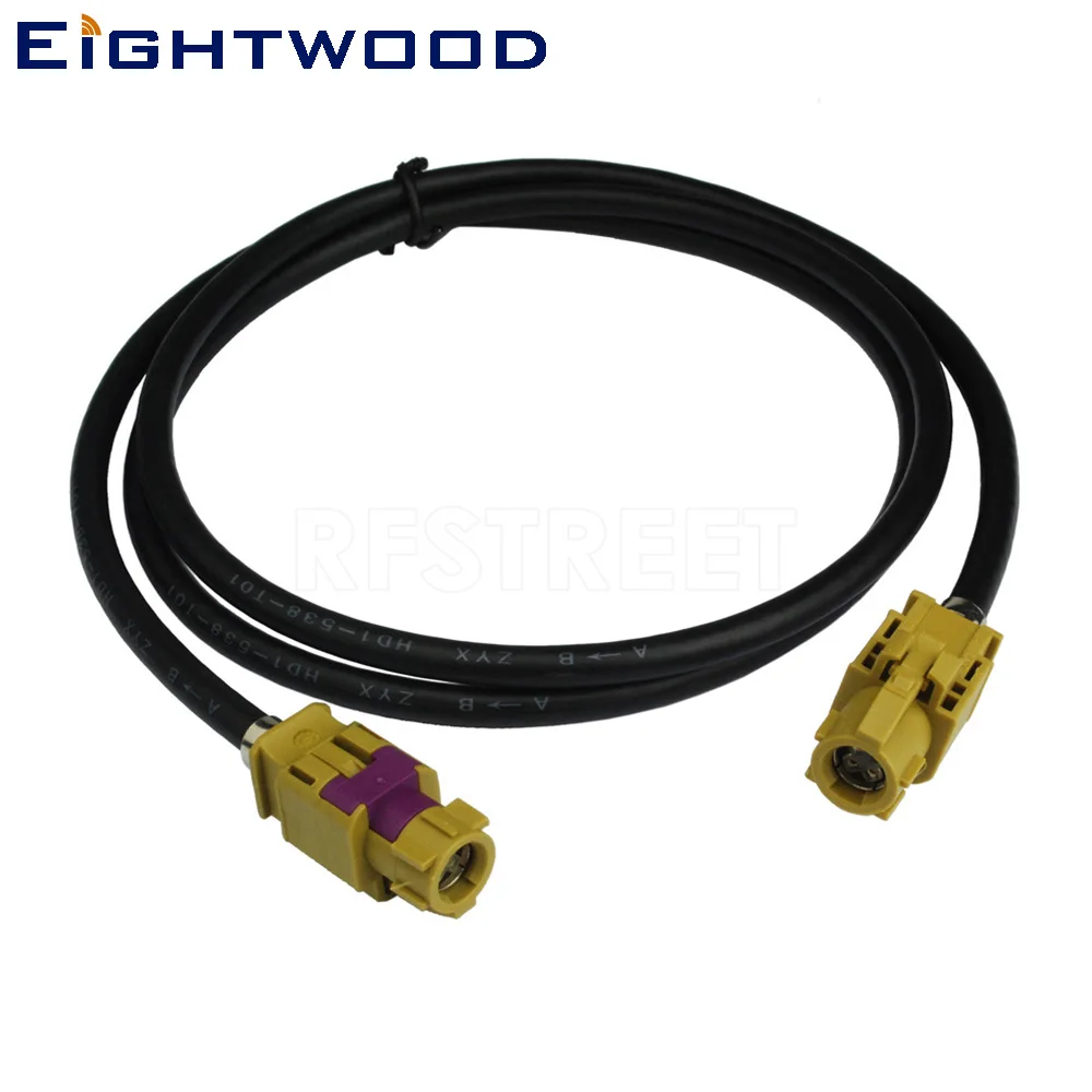 

Eightwood 10PCS FAKRA HSD K Code Jack to Jack Curry LVDS New Vehicle High-speed Transmission 3m Shielded Dacar 535 4-Core Cable