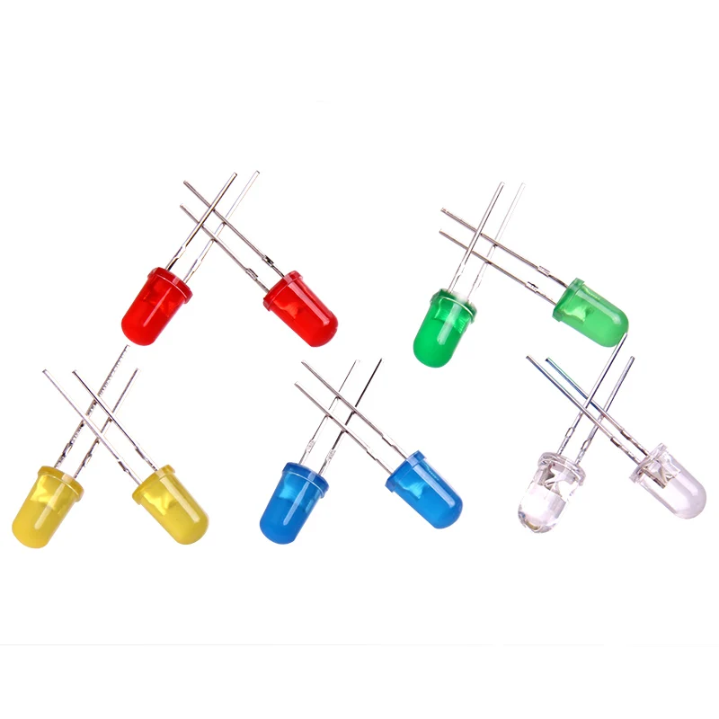 Набор светодиодных ламп Glyduino 300 шт. 3 мм 5 белый желтый красный зеленый синий