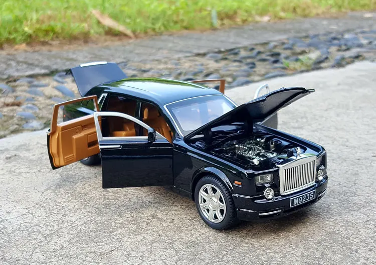 1:24 Литой под давлением элегантный роскошный лимузин седан для TheRolls-Royce Ghost металлическая модель автомобиля коллекция 6 дверей открытые игрушки автомобиль
