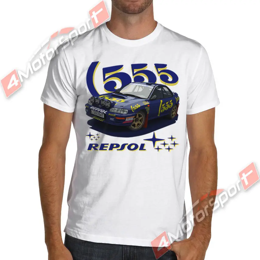 Wrc Rally Impreza WRX Sti GC8 555 футболка Colin McRae короткий рукав размера плюс скидка горячая
