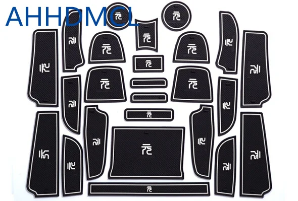 

AHHDMCL Non-Slip Car Door Gate Slot Mats Cup Armrest Storage Pad For BYD Yuan