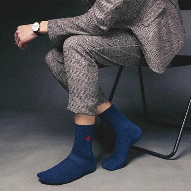 2020 Calcetines Hombre Модные мужские однотонные шелковые носки хлопковые дезодорант Sokken