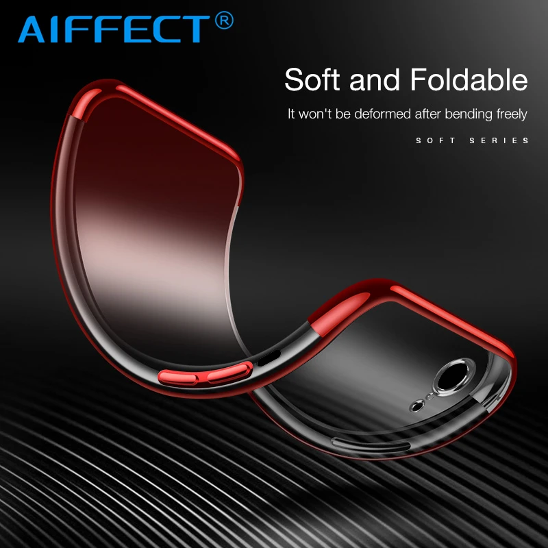 AIFFECT Gradient Plating Case for iPhone Xr XS Max Cover Transparent Silicone Luxury Aurora Soft TPU Phone |