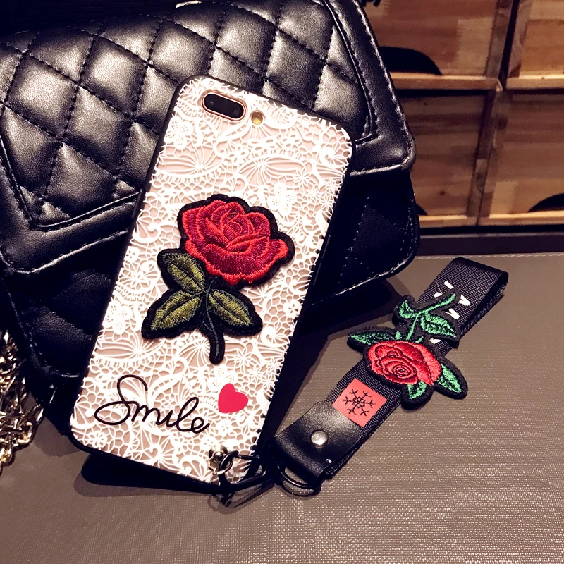 imido Sexy 3D Rose Flower Phone Case For Apple iPhone 7 6 S 6S 8 Plus X Woman 5 5S SE ac |
