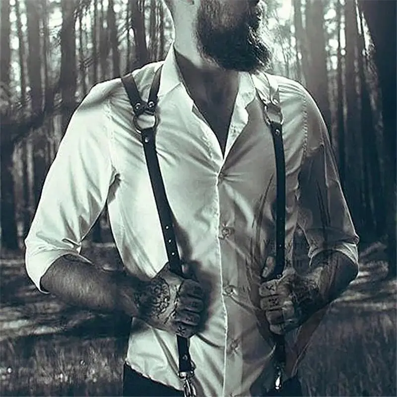 Мужской ремень мужской в стиле панк регулируемый нагрудный фетиш костюмы для