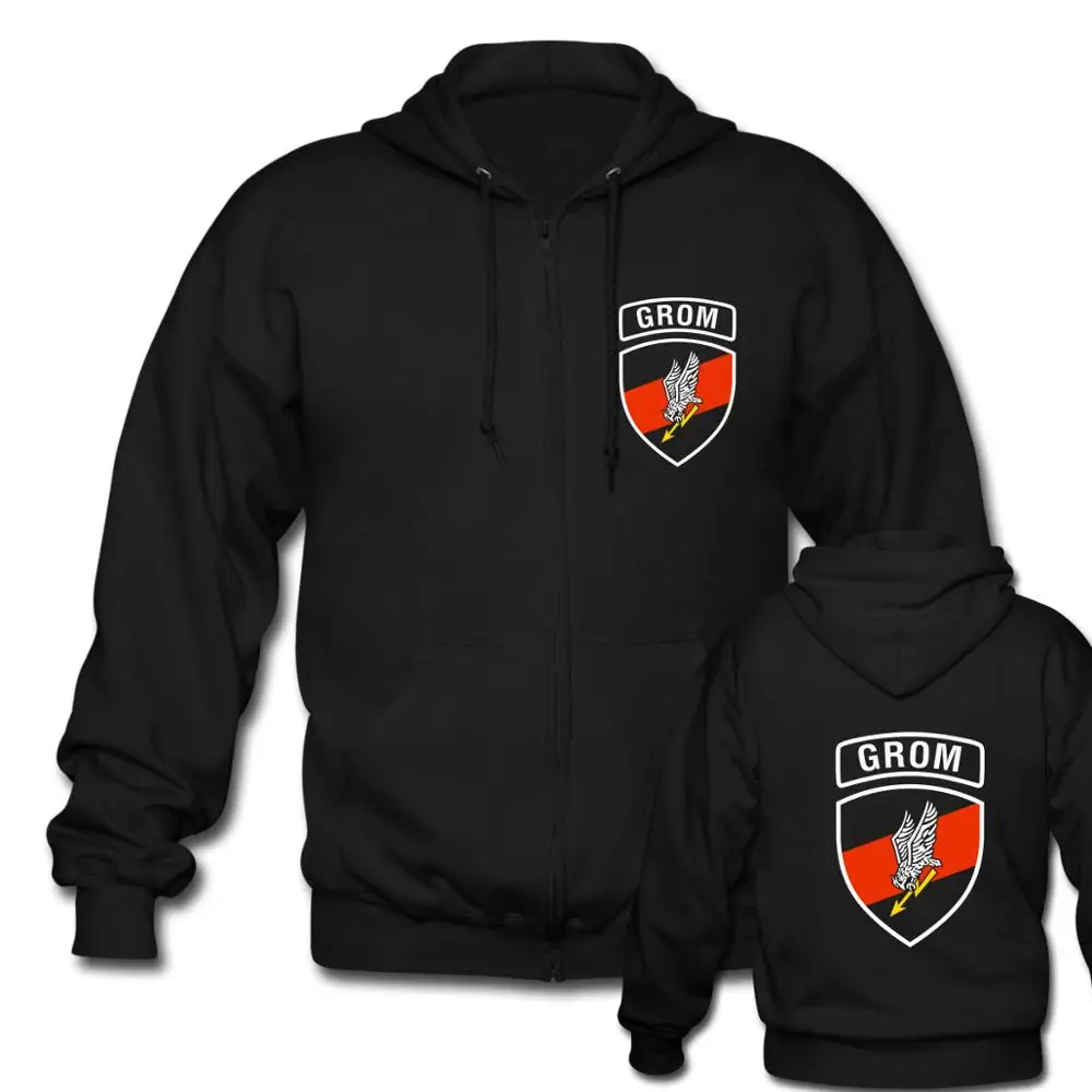 men black Толстовка с капюшоном на молнии, Германия, KSK, Норвегия, норвежский, Израиль, родезиан, Zimbabwe, SPQR, Римский Рим, JW GROM, Польша, сербийская полиция, спецназ - Цвет: men black