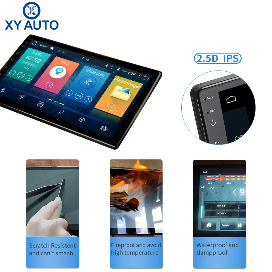 9 дюймов 2.5D ips HD мультисенсорный экран Android 8,1 2G ram 32G rom NAVI для Toyota fortuner hulix 2007- MC с BT wifi SWC