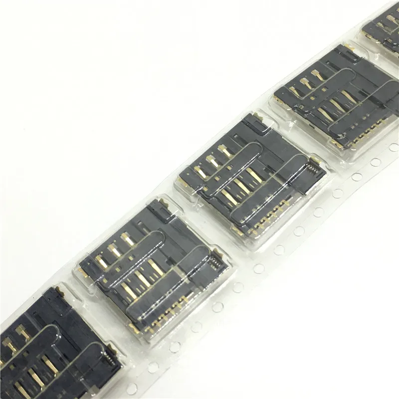 10 шт. слот для sim-карты Micro SIM 6P 6-контактный держатель для карт адаптер Подключение для телефона самонажимной Тип