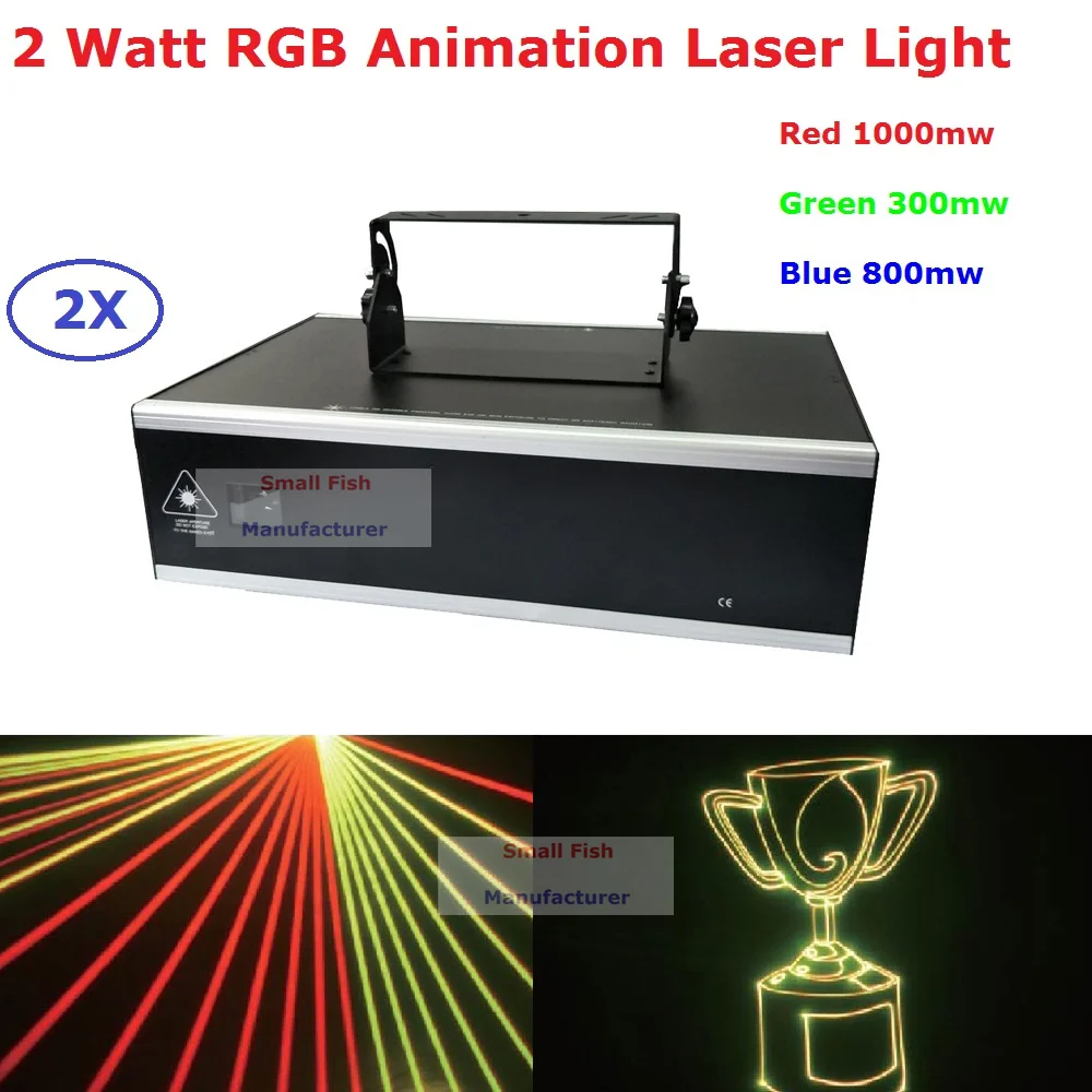 Высококачественный сценический лазерный светильник s 2 Вт RGB Полноцветный