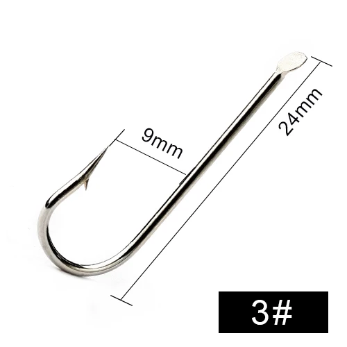 FTK колючий рыболовный крючкообразный крючок 100 шт./лот Size1#-Size10# Высокоуглеродистая сталь для ловли карпа Anzol рыболовные снасти - Цвет: 3