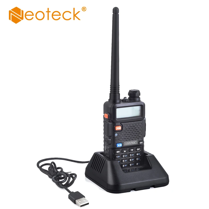 Neoteck UV-5R двухсторонняя рация двухдиапазонный UHF VHF радио приемопередатчик с Портативная рация с наушниками 128 каналов Светодиодный