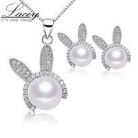 wedding 925 silver sterling necklace pendant and earrings bridal real natural freshwater pearl jewelry setbirthday party gift