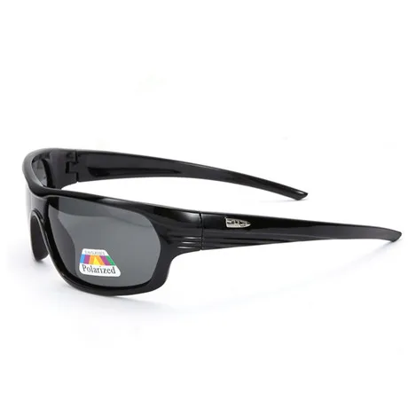 Bright black Glitztxunk, спортивные солнцезащитные очки, мужские, поляризационные, квадратные, Ретро стиль, солнцезащитные очки для мужчин, черная оправа, для улицы, очки для вождения, Oculos Gafas - Цвет линз: Bright black