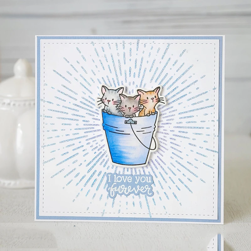 Rosemary stamps Purrrfect Sentiments Metal Cutting Dies and stamps DIY Scrapbooking Card Stencil Paper Cards Handmade Album