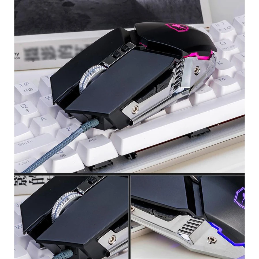 Ajazz 110S Механическая мышь Точек на дюйм Макс 3200 игровая 4 с аккумулятором
