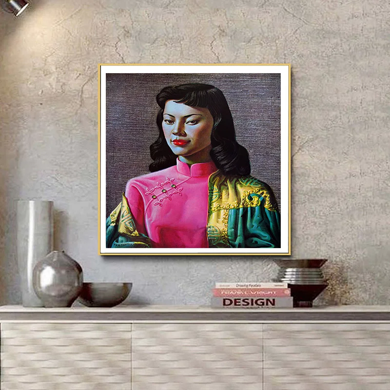 Miss Wong Tretchikoff винтажная картина маслом на холсте поп художественные плакаты и