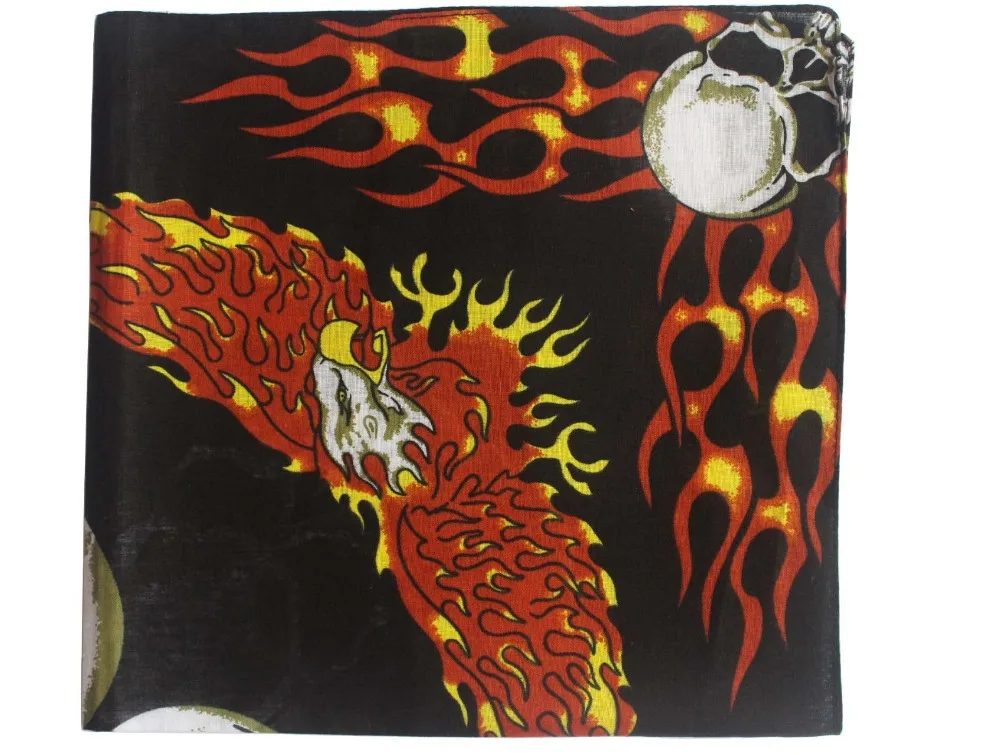 Банданы для велоспорта банданы из хлопка с черепом пламенем Орлом|bandana head scarf|hand