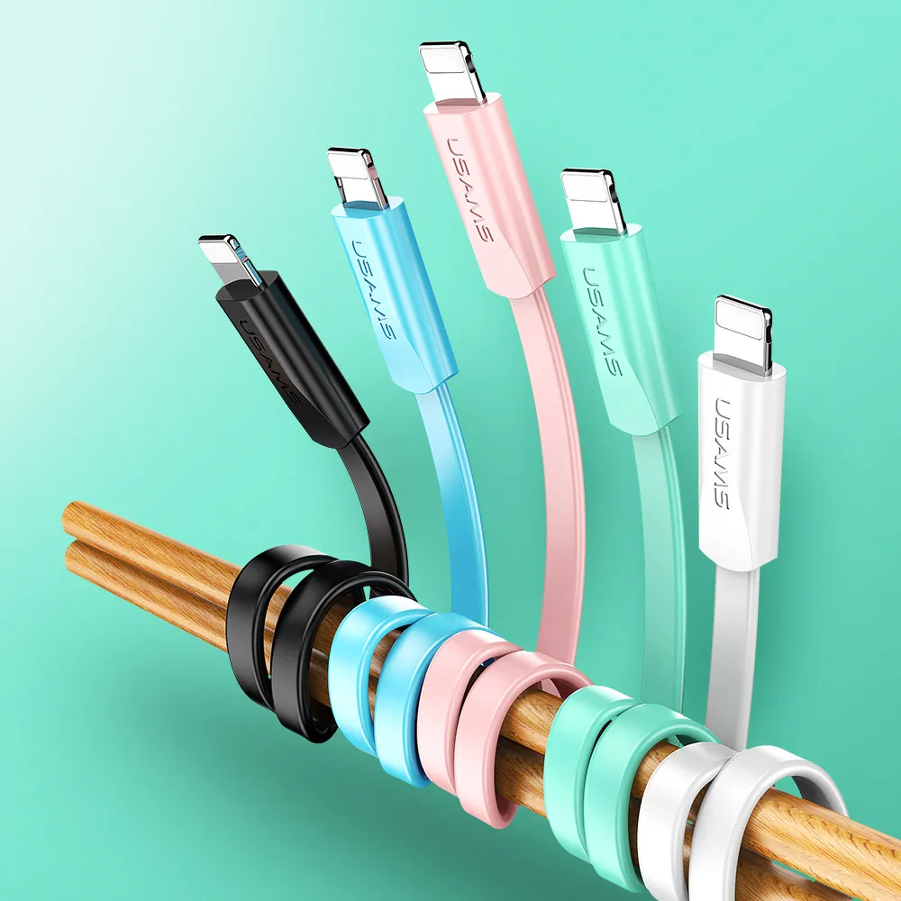 USAMS USB телефонный кабель для iPhone XR XS iPad 6 7 8 plus Синхронизация данных 2A зарядный iOS 12 11