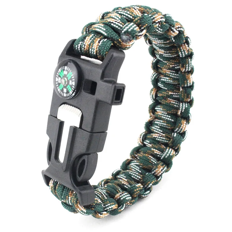 Плетеный браслет Для мужчин Многофункциональный Paracord выживания Открытый Отдых