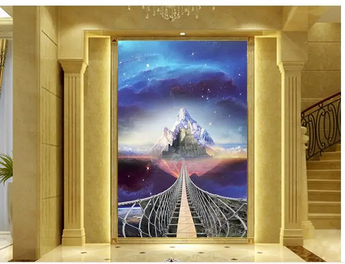 Классический обои для стен замок мечты 3D вход индивидуальные roll|custom wallpaper|classic