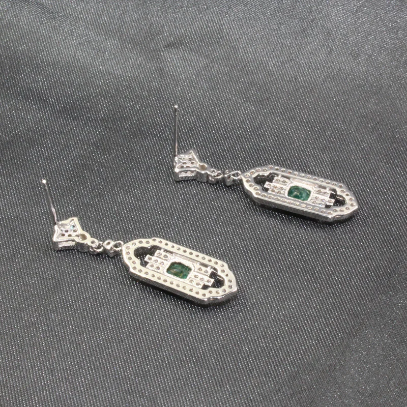 CoLife ювелирные изделия мода изумруд капли серьги для вечеринки 4 мм * 5 натуральный